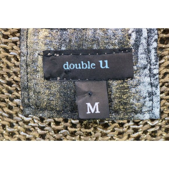 Double U Open Knit Tank and Cardigan-Size Medium-Gold Sparkle-Rare - Picture 9 of 16
